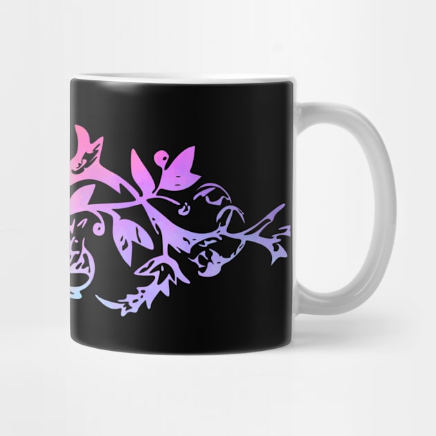 Silhouette Flower Pastel Abstract Pattern by Mazz M